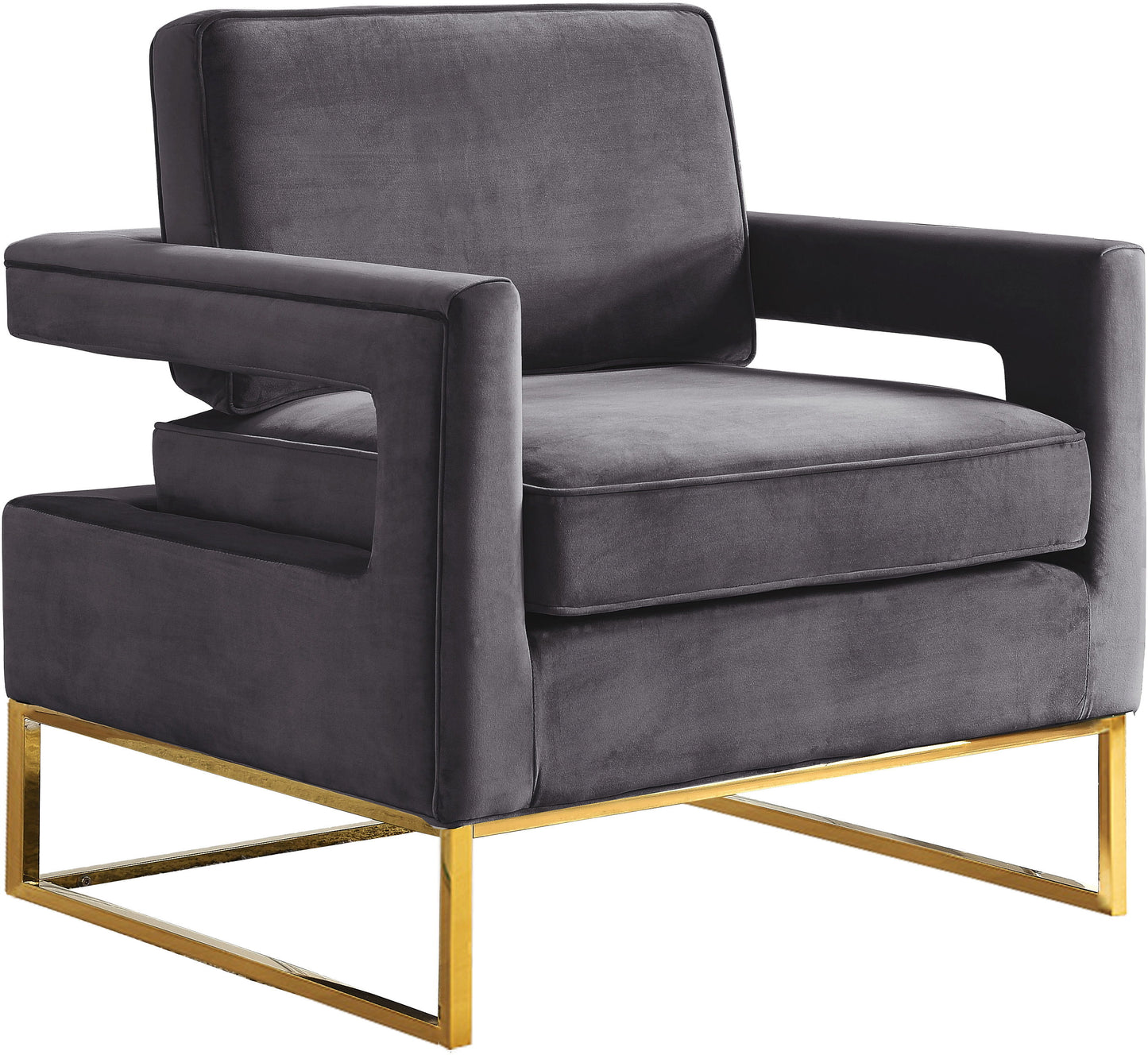 Noah - Accent Chair with Gold Legs