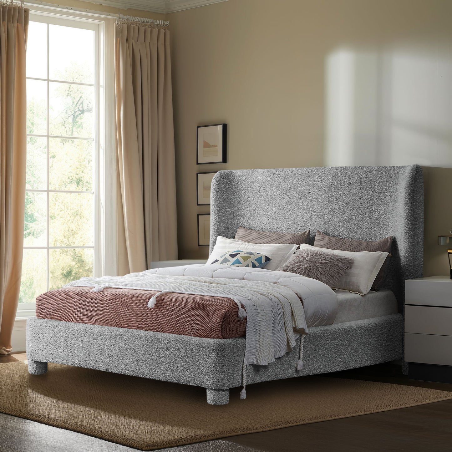 Penny - Boucle Fabric Bed