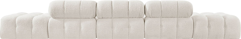 Ames - 5 Piece Boucle Upholstered Modular Sofa With 2 Armless Seats