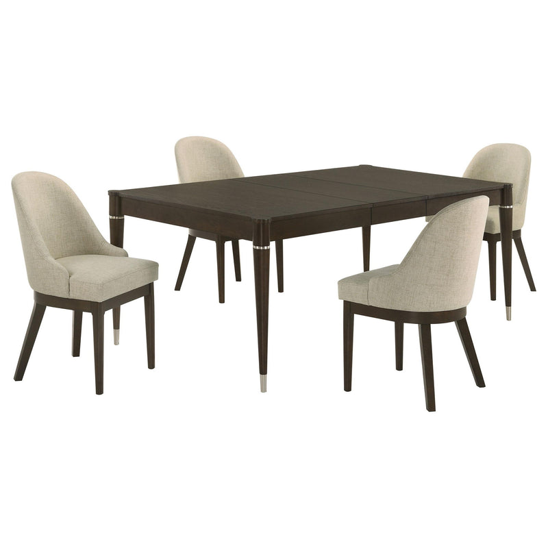 Reseda 5-piece Rectangular Dining Set Ash Brown