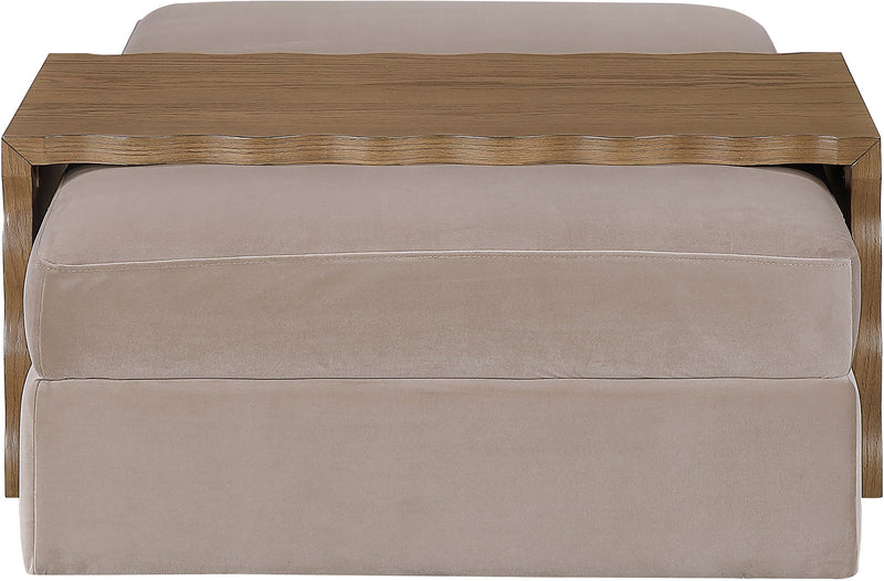 Woodra - Velvet Coffee Table/Ottoman