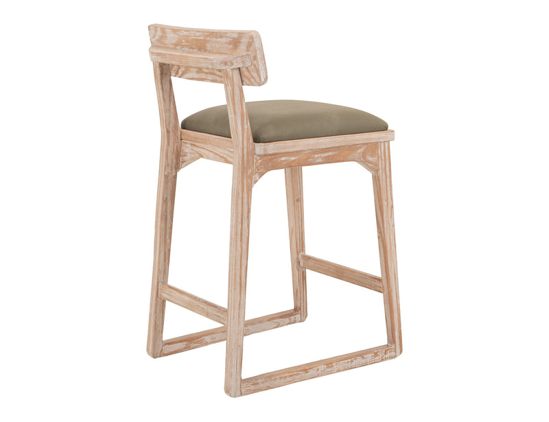 Balam - 24" Upholstered Barstool (Set of 2) - Light Brown