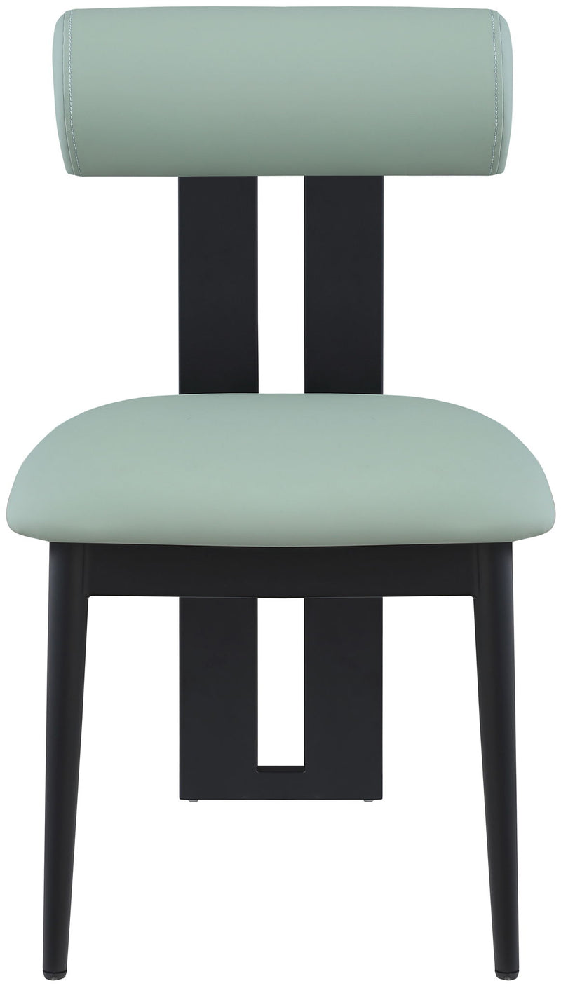 Dario - Faux Leather Dining Chair With Black Frame (Set of 2)
