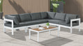 Nizuc - Outdoor Patio Modular Sectional 6 Piece - Grey - Metal