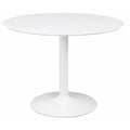 Lowry - Round Wood Top Dining Table - White