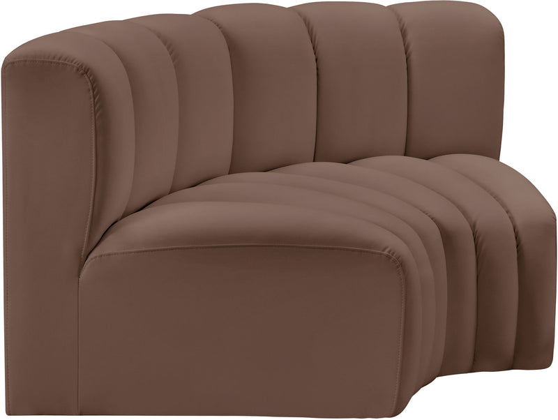 Arc - Faux Leather 2 Piece Modular Sofa