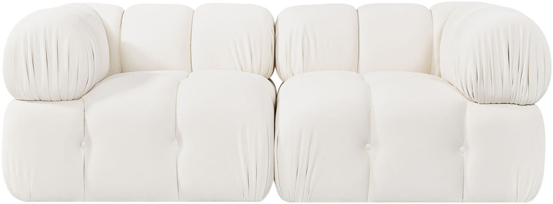 Orin - Velvet Performance Fabric Upholstered 2 Piece Modular Sofa (2 Corner Chairs)