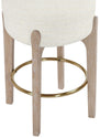Torino - Backless Counter Stool With Brushed Natural Base (Set of 2)