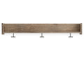 Oliah - Natural - Wall Mounted Coat Rack W/shelf