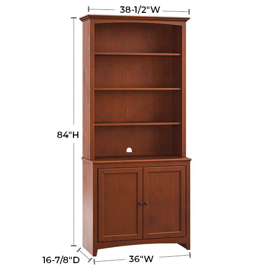 McKenzie - 38.2" W Hutch - Glazed Antique Cherry