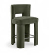 Zuno - Velvet Performance Fabric Upholstered Counter Stool (Set of 2)