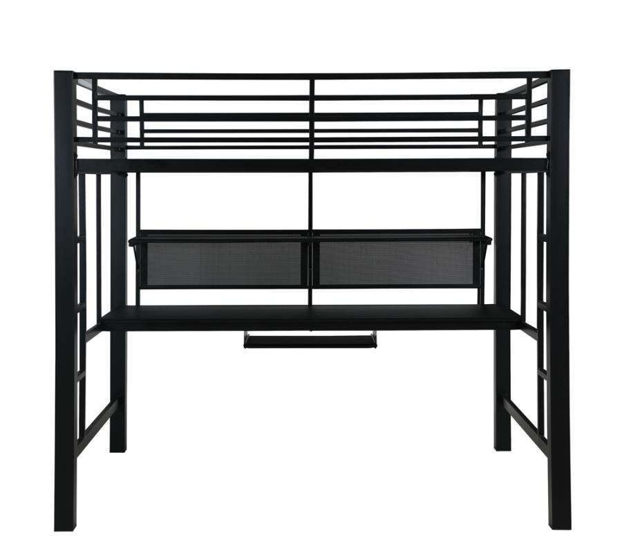 Avalon - Full Workstation Loft Bed - Black