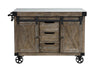 Alforvott - Kitchen Island - Marble Top & Weathered Gray