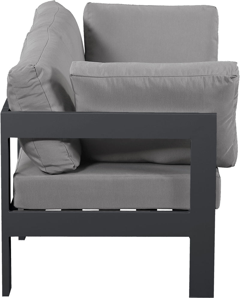 Nizuc - Outdoor Patio 2 Seat Modular Sofa With Gray Frame
