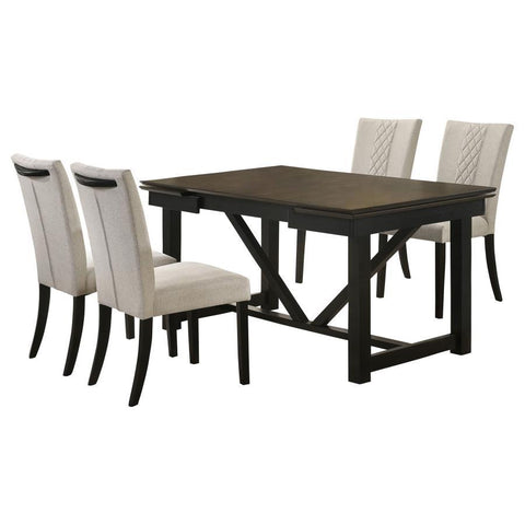 Black / 5 Pc. Table, 4 Chairs