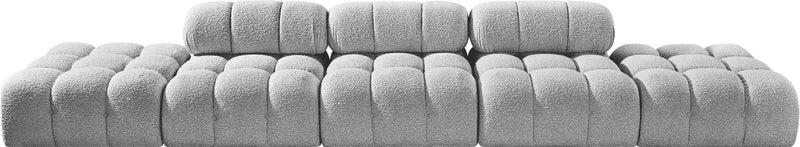 Ames - 5 Piece Boucle Upholstered Modular Sofa With 2 Armless Seats