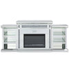 Noralie - Fireplace With LED & Bluetooth - Mirrored & Faux Diamonds
