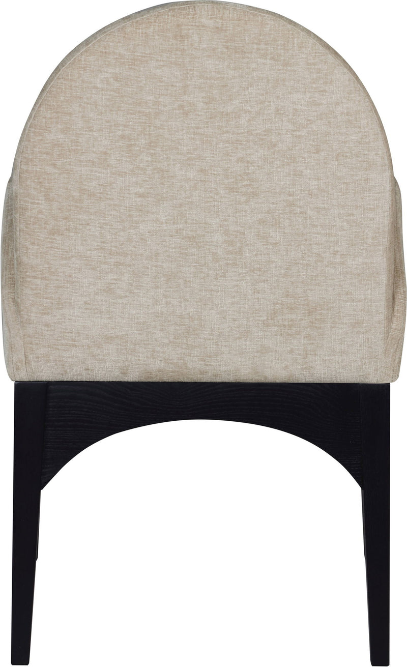 Waldorf - Chenille Dining Arm Chair With Black Legs