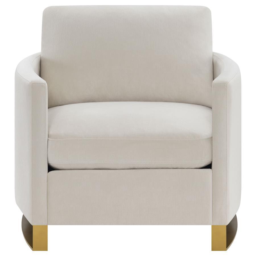 Corliss - Upholstered Arched Arm Accent Chair - Beige