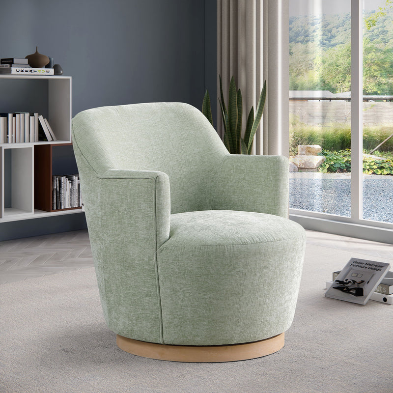 Clarita - Chenille Swivel Accent Chair