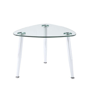 Phlox - End Table - Chrome & Clear Glass