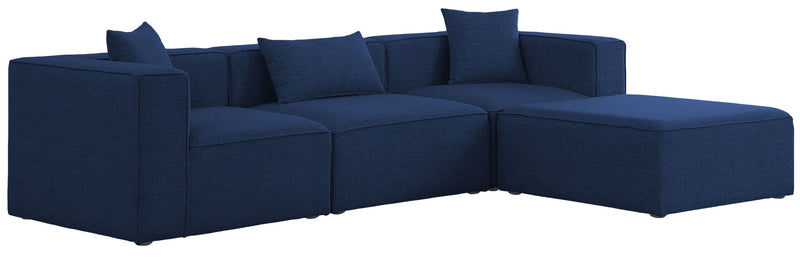 Cube - Linen 4 Piece Modular Sectional With Chaise