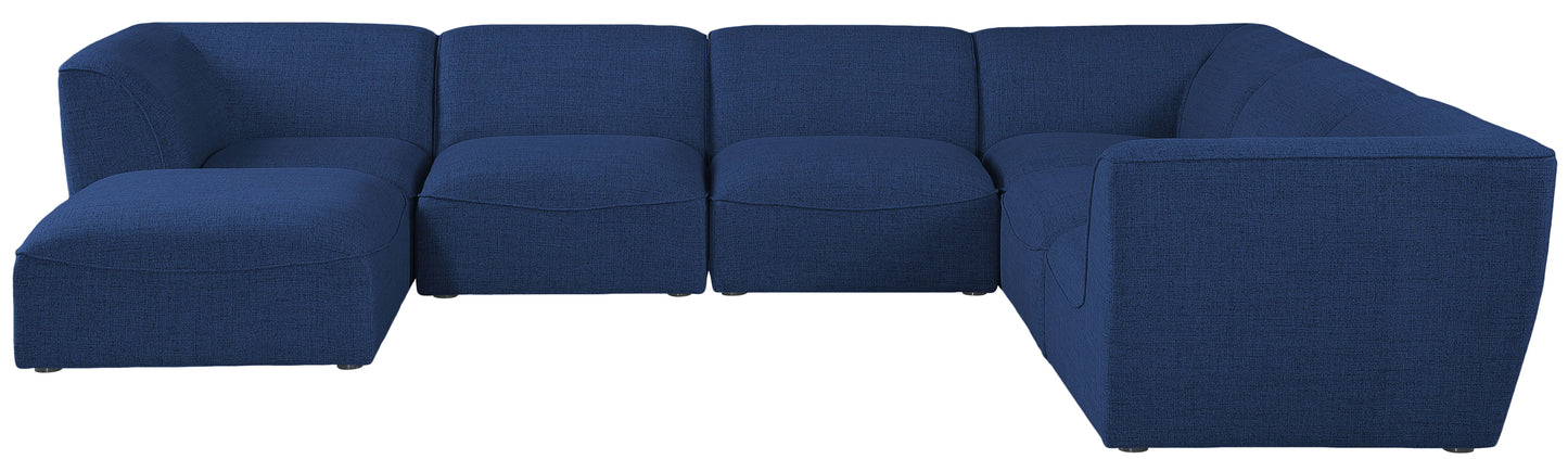 Miramar - Modular Sectional 7 Piece - Navy - Fabric