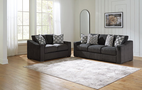 Black / 2 Pc. Sofa, Loveseat