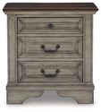 Lodenbay - Antique Gray - Three Drawer Night Stand