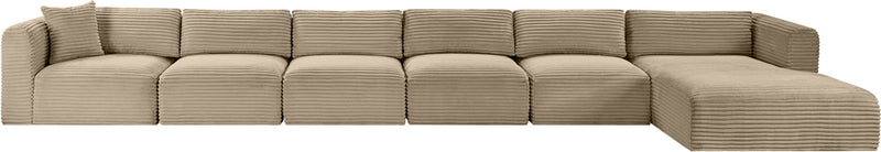 Shaggy - Fabric 6 Piece Modular Sectional With Chaise