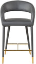 Destiny - Stool - Gray - Faux Leather