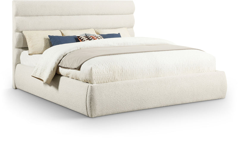 Adam - Boucle Fabric Bed With 52" Headboard