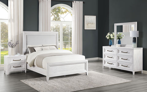 White / 5 Pc. Bed, Dresser, Mirror, Chest, Nightstand / Queen