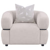 Jeanette - Fabric Upholstered Round Arm Accent Chair - Beige