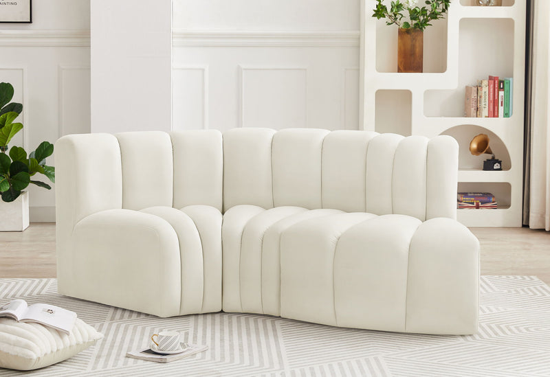 Arc - Velvet 3 Piece Modular L-Shaped Sofa