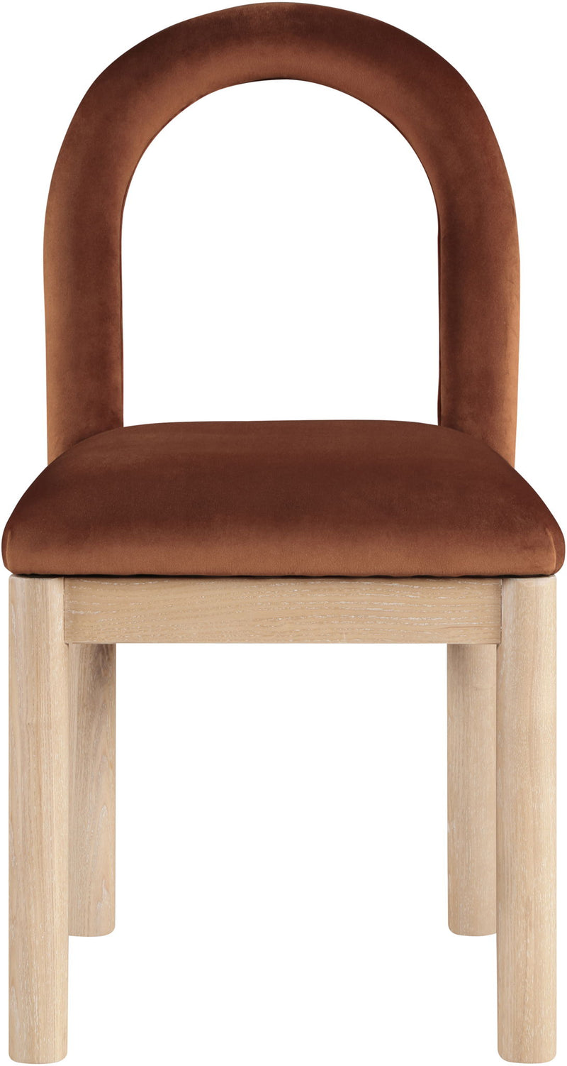 Conrad - Velvet Dining Chair With Natural Legs