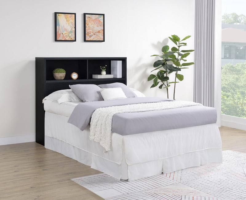 Westpark 49-inch Full Bookcase Headboard Black