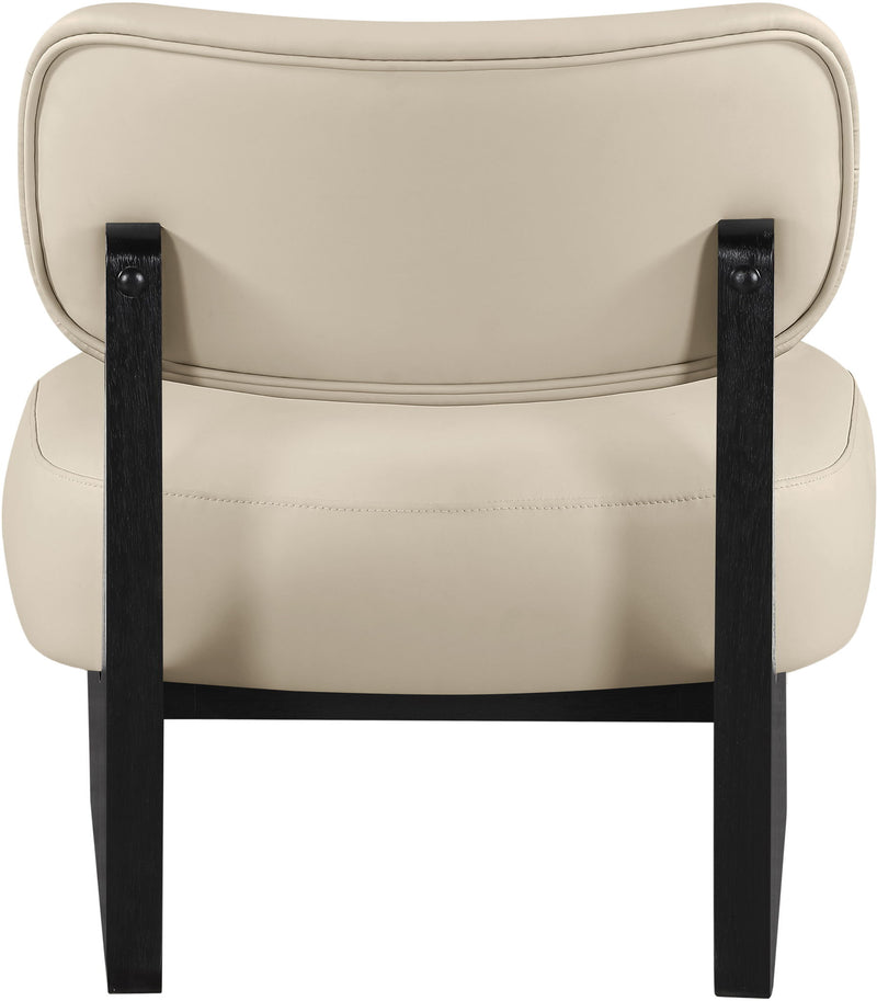 Vetra - Vegan Leather Upholstered Accent Chair With Black Base