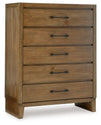 Sherbana - Light Brown - Five Drawer Chest