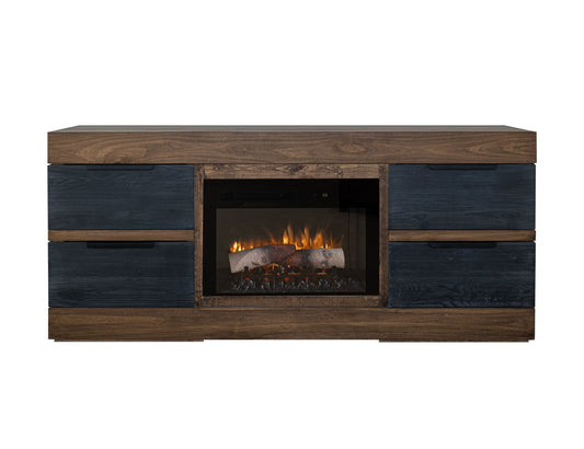 Tuxedo - 70" Fireplace - Dark Brown