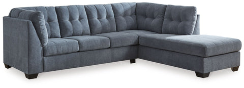 Blue / 2-Piece Sleeper Sectional With Right Arm Facing Corner Chaise