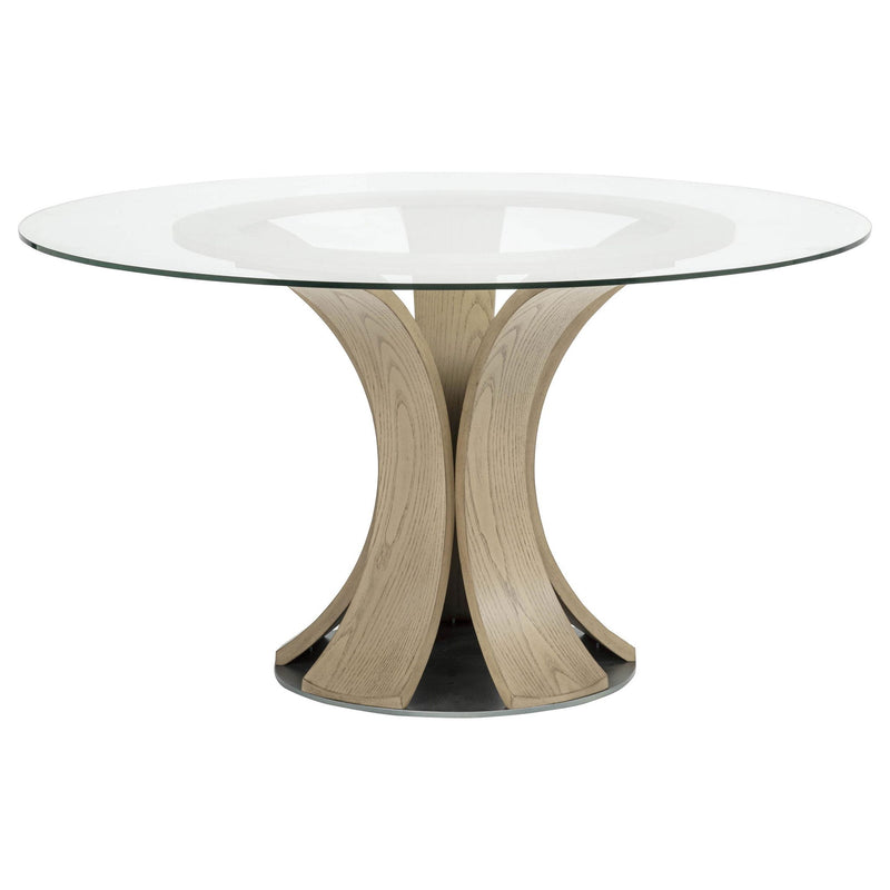 Naser Round Tulip Dining Table Base Light Oak