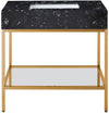 Marmo - Engineered Marble Bathroom Vanity With Gold Base