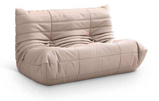 Relax - Vegan Leather 54.75" Upholstered Loveseat - Tan