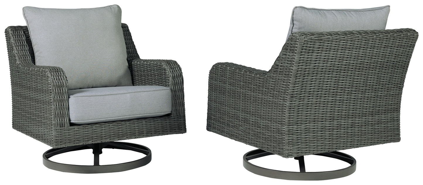 Elite Park - Gray - Swivel Lounge w/ Cushion