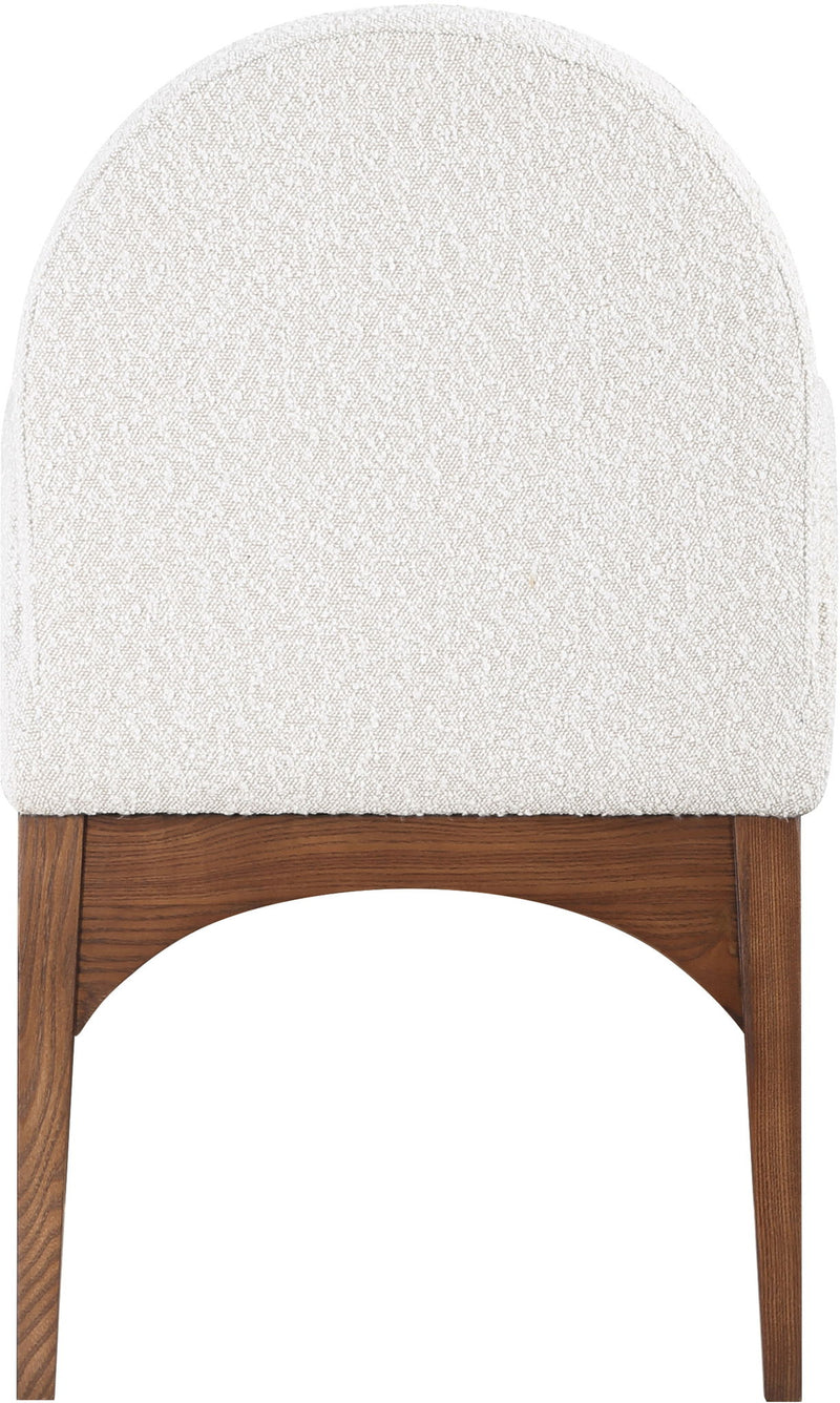 Waldorf - Boucle Dining Arm Chair With Brown Legs