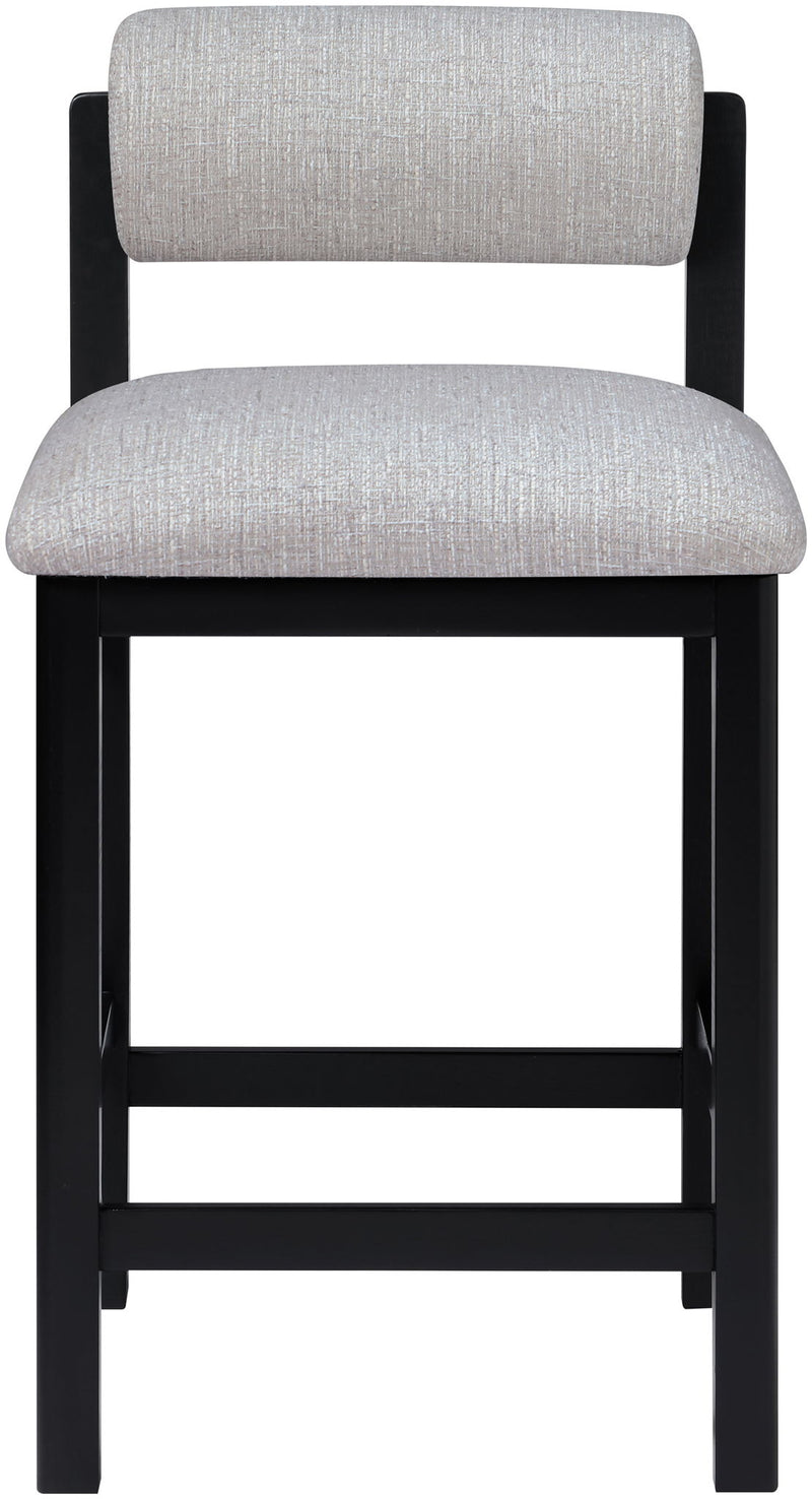 Roundhill - Fabric Counter Stool - Black Frame