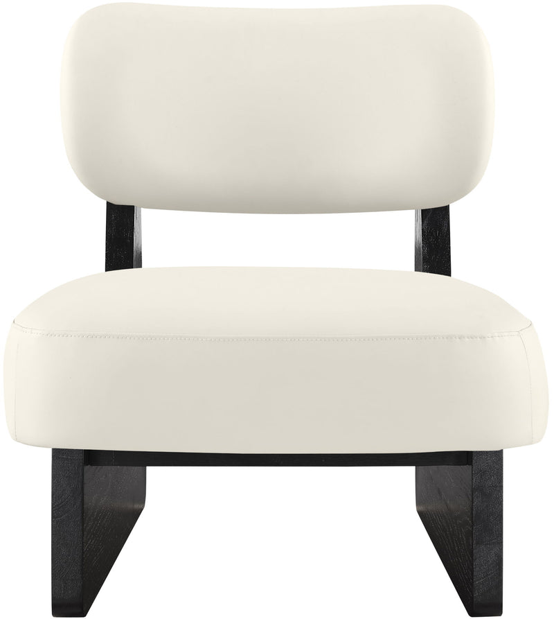 Vetra - Vegan Leather Upholstered Accent Chair With Black Base