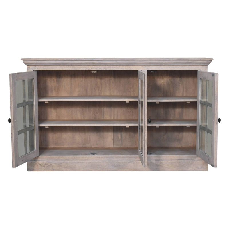 Triple Glazed Cabinet - Gray