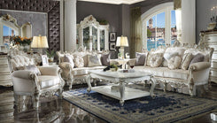 Picardy II - Sofa With 7 Pillows - Fabric & Antique Pearl